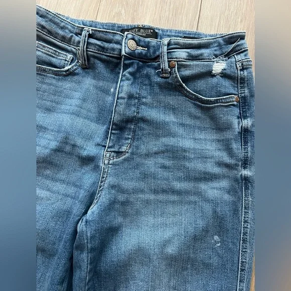 Judy Blue Distressed Straight Leg Jeans Size 11 | 30 - Picture 4 of 5